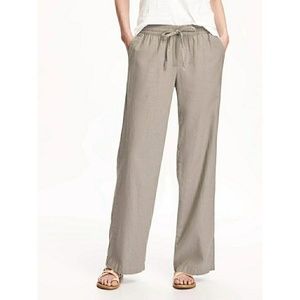 Old Navy Mid Rise Linen Blend Pants